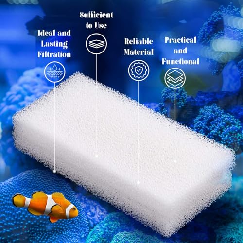 10 Pcs Filter Pad Compatible with Fluval U2 Underwater Sponge Aquarium Filter Media Replacement Accessories Compatible for Aquarium (10 Count)