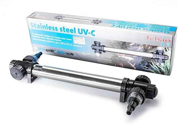Jecod Jebao STU-75 Stainless Steel UVC Clarifier 75-watt for Fish Pond Water Fountain