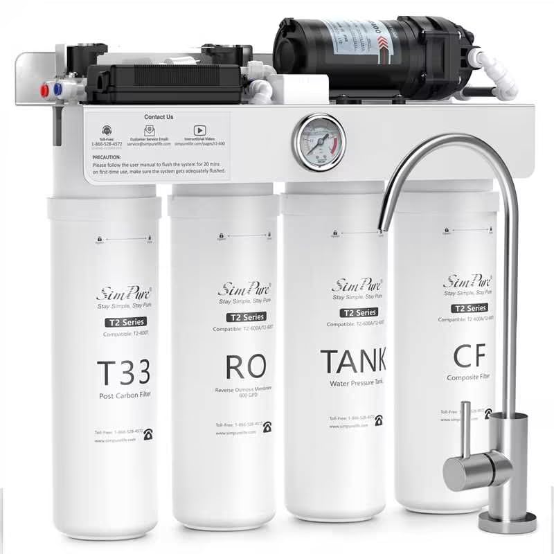 T2 600T UV Reverse Osmosis Water Filter 600 GPD Built