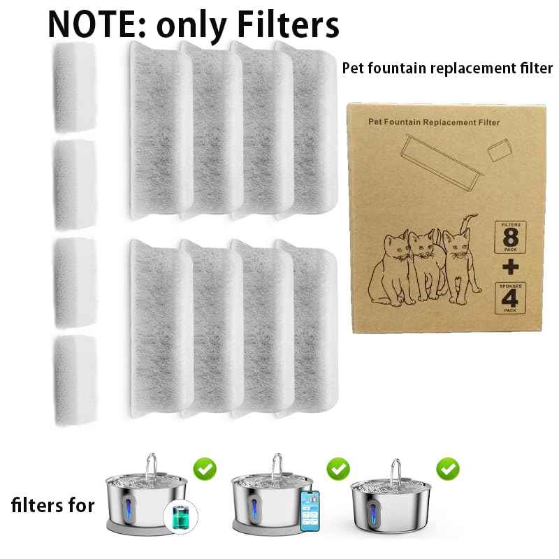 Cat Water Fountain Filters for JLVDXN 4L (74.39 Count)