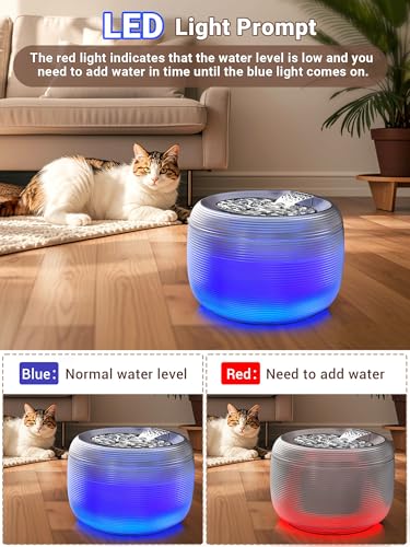 3.5L 118oz Large Capacity Cat Water Fountain for Cats Quiet FS75