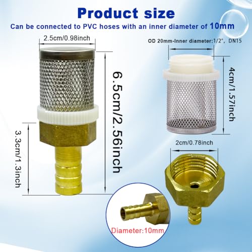 10mm Inline Strainers Filter Copper Tube Joint 10mm Diameter Hose Connection