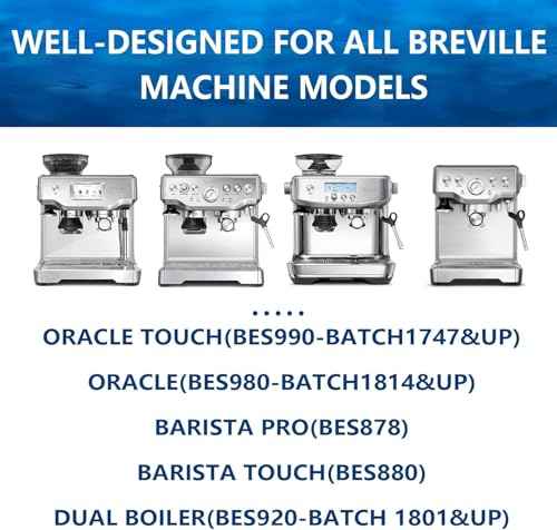 4 Pack Bes880 Water Filter Replacement Compatible with Brevile Sage Oracle Touch