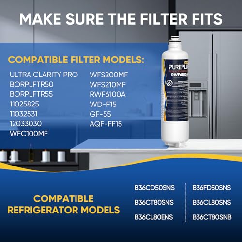 BORPLFTR50 Replacement for Bosch 11025825 Ultra Clarity Pro Refrigerator Water Filter (89.99 Count)