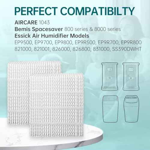 EP9800 1043 Super Wick Humidifier Replacement Filter Evaporative for AIRCARE EP9700 EP9500 SS390DWHT 821000 826000 826800 Bemis Space Saver 800 Series Essick Air EP9R