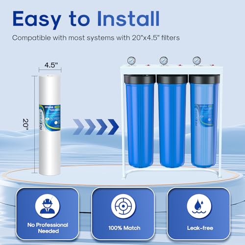 5 Micron 20" x 4.5" Whole House Sediment Water Filter Cartridge