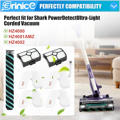 8 Pack HZ4002 Brush Roller Filter Replacement Part for Shark PowerDetect