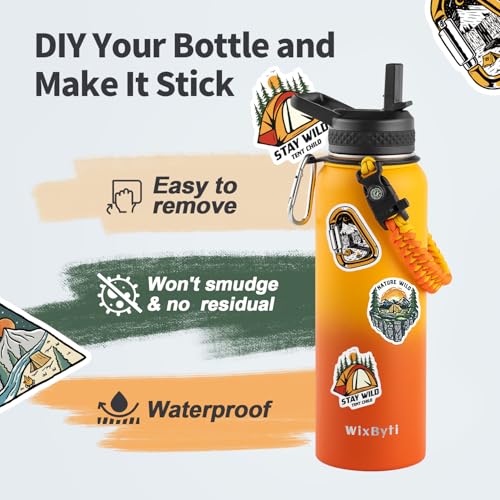 40 oz Insulated Water Bottle with Straw