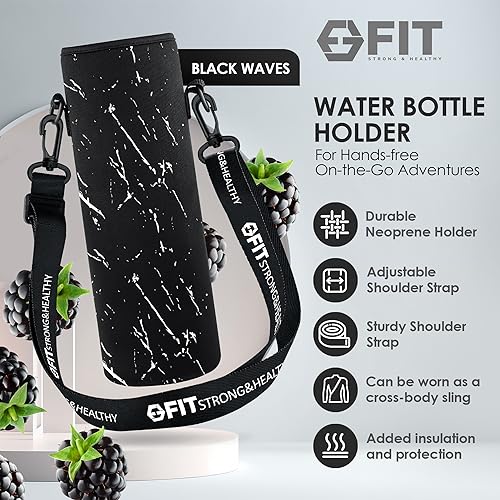 32 oz Glass Water Bottle with Time Marker