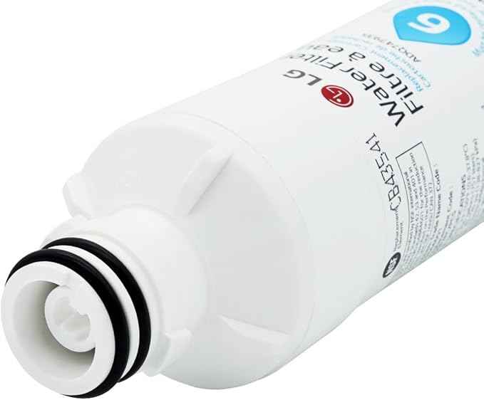 LG LT1000P2 6-Month / 200 Gallon Refrigerator Replacement Water Filter, Reduces Chlorine, 2 Count (Pack of 1), White.