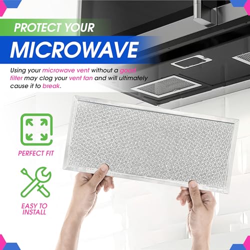 Microwave Filter 5.8"x12.9" Fits Whirlpool W10208631A Grease Filters