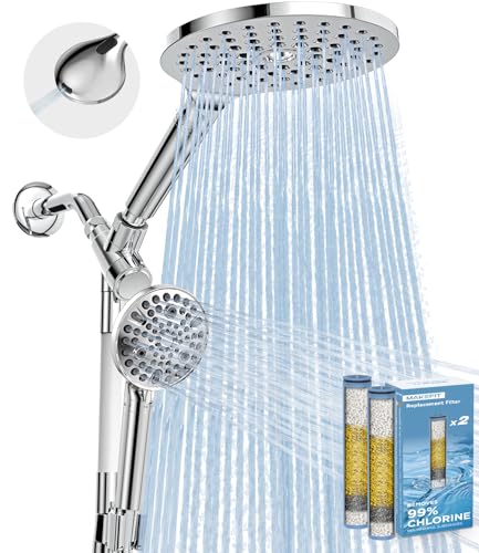Dual Filtered Rain Shower Head Combo