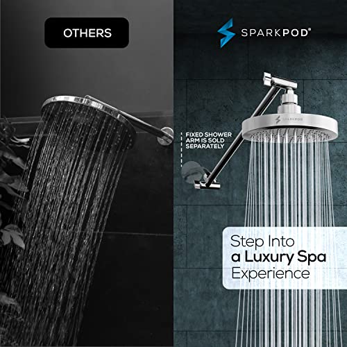 6" Round Rain Shower Head with 16" Shower Arm