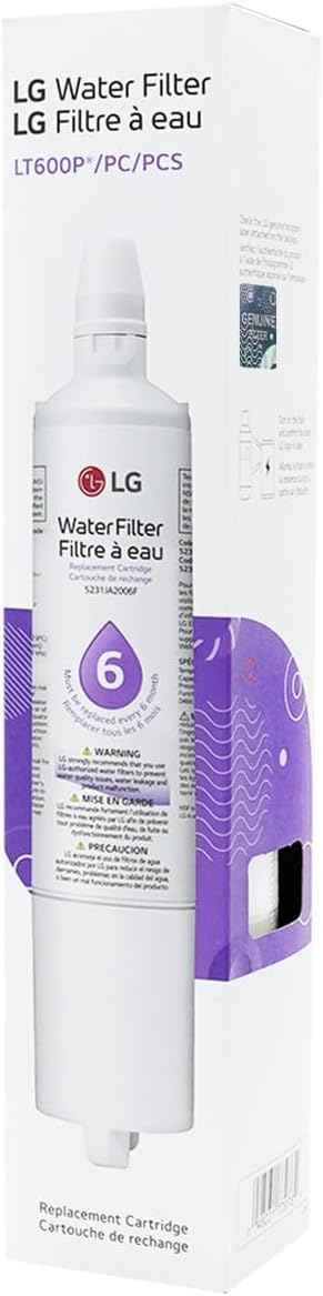 LG LT600P - 6 Month / 300 Gallon Capacity Replacement Refrigerator Water Filter (NSF42 and NSF53 5231JA2006A, 5231JA2006B, 5231JA2006F, or 5231JA2006F, White