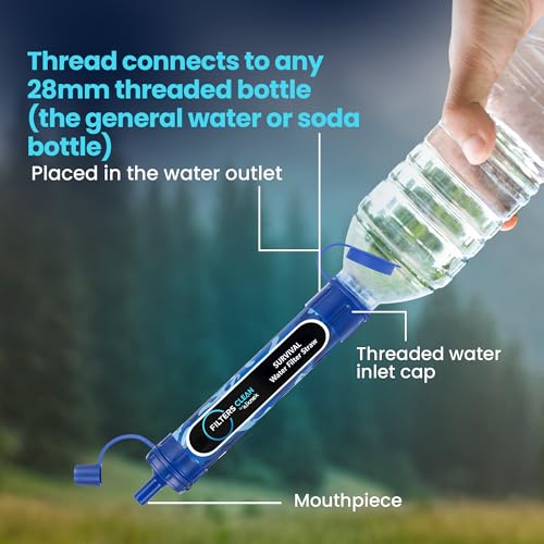 Filters Clean Survival Water Filter Straw (2 Count)