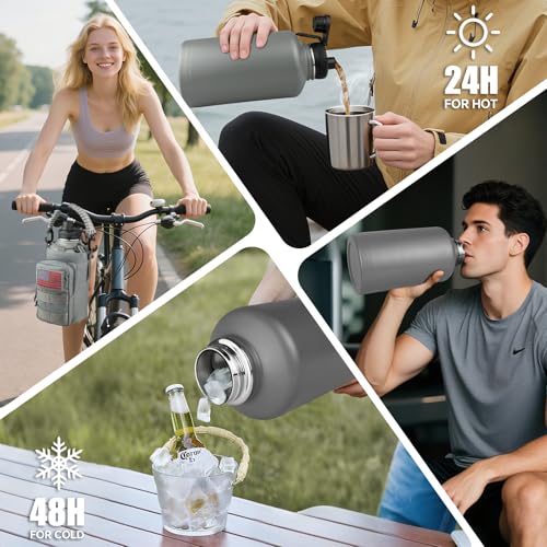 Half Gallon Water Bottle Insulated with Sleeve