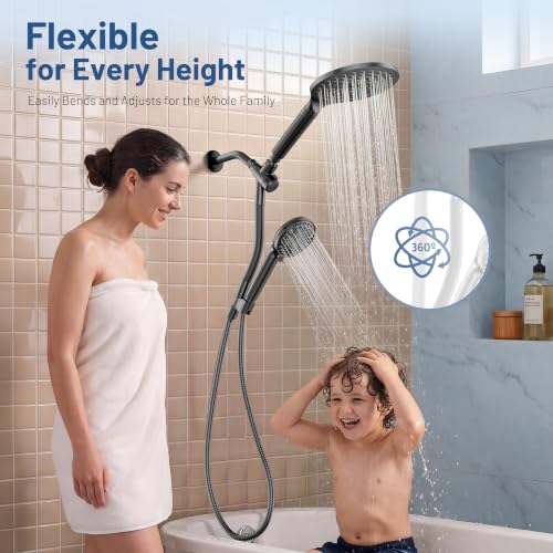 Dual Filtered Rain Shower Head Combo
