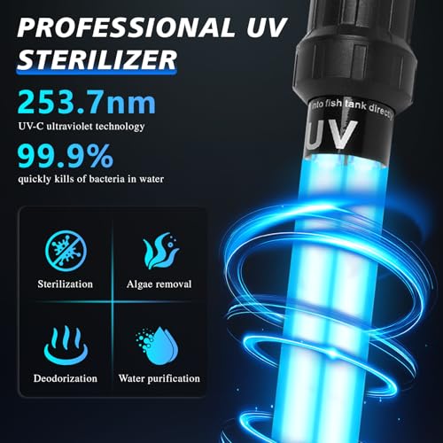 20W UV Submersible Aquarium&Pond Light Water Clarifier