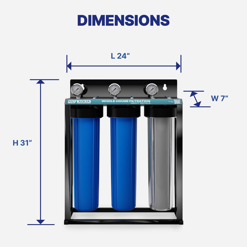 3 Stage Heavy Metal Whole House Water Filter System
