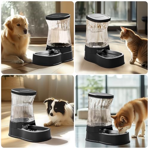 Automatic Dog Water Dispenser Gravity Stainless Steel Water Waterer Feeder