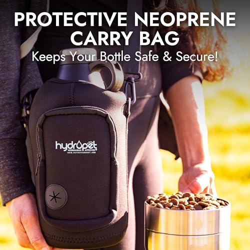 Hydropet Portable Dog Water Bottle 64oz Stainless Steel BPA Free Leak Proof