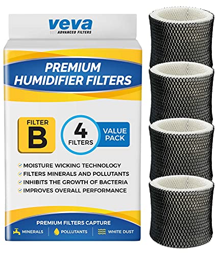 4 Pack Premium Humidifier Filters Replacement for Holmes Filter B