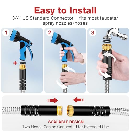100ft Metal Garden Hose