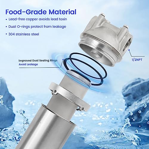 NSF ANSI 42 Stainless Steel Whole House Water Filter Housing