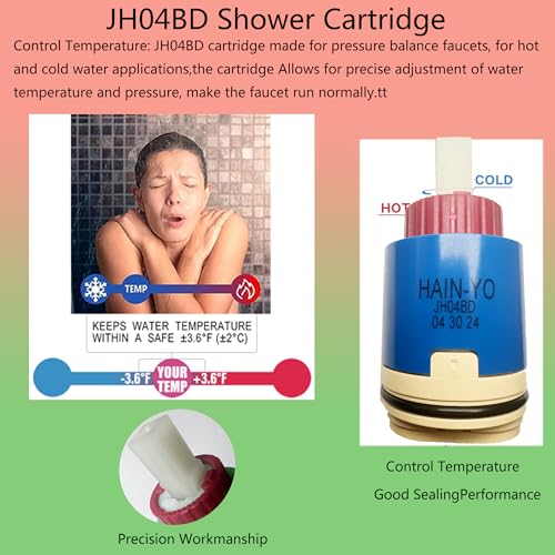 JH04BD Ceramic Plastic Faucet Cartridge 40mm Replacement Cartridge With Single Lever Cartridge Pressure Balance Cartridge Replacement