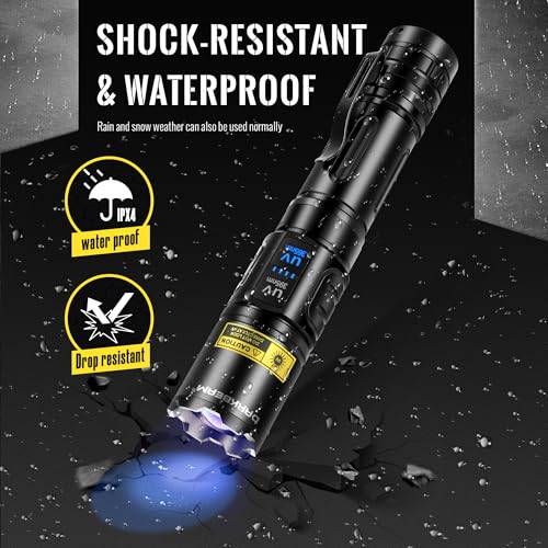 UV Flashlight 365nm & 395nm Dual Black Light Woods Lamp Ringworm