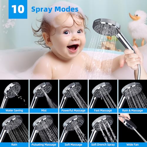 13'' 5 spray Rain Shower Head with 10