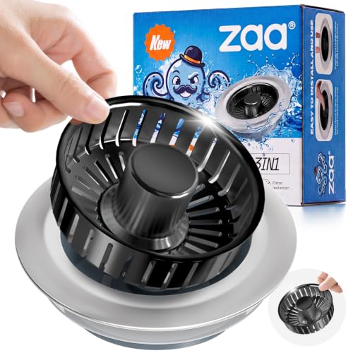 3 in 1 Kitchen Sink Drain Strainer Stopper Removable Basket Pop