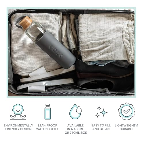 by Full Circle 25oz Glass Water Bottle with Silicone Sleeve
