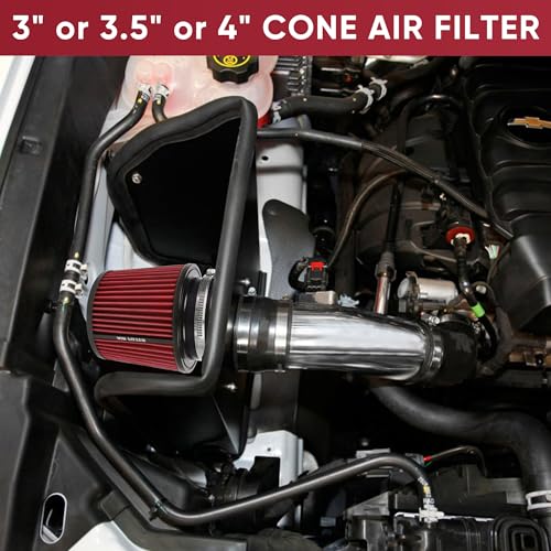 3 3.5 4 Inches Cold Air Intake Filter 76mm 89mm 101mm High Performance Washable Clamp