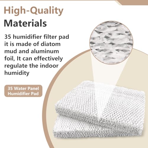 35 Water Panel Humidifier Pad Compatible with Lennox Healthy Climate X2661 (2 Count)