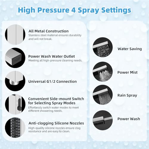 All Metal CUPC Certified 8'' Rainfall Shower Head
