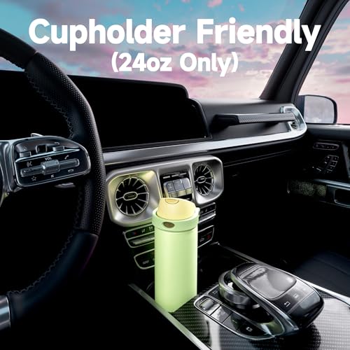 24 oz Insulated Water Bottle with Straw