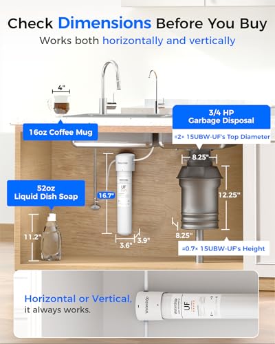 15UBW UF 0.01 μm Ultra Filtration Under Sink Water Filter System