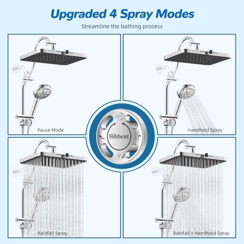 cUPC Certified High Pressue 13'' Rainfall Shower Head with 5