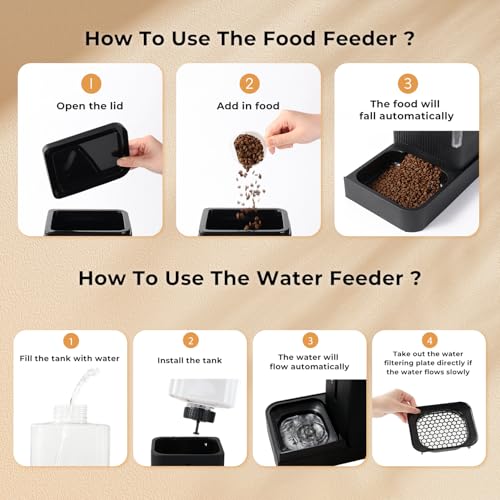 Gravity Cat Feeder and Water Dispenser
