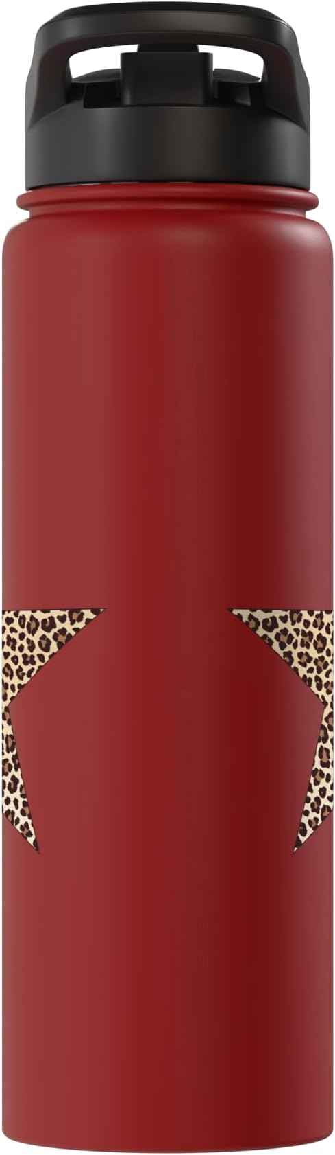 Star Shape - Cute Cheetah Leopard Print Graphic Stainless Steel Insulated Water Bottle