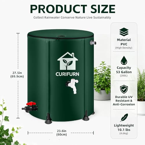 53 Gallon Collapsible Rain Water Barrel