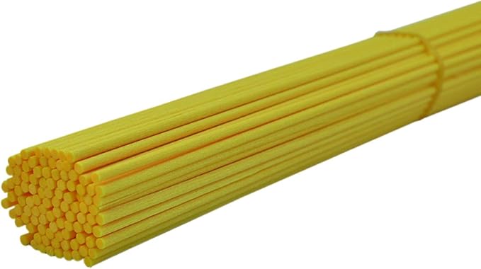 100 Pieces Fiber Reed Diffuser Replacement Refill Sticks (12" x 3mm, Yellow) - AquaVibe
