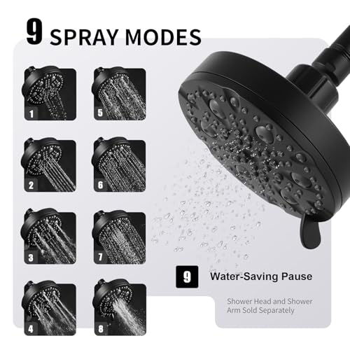 Shower Head High Pressure Shower Head with Pause Mode