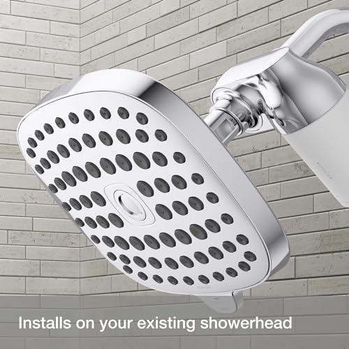 R24670-G-CP Aquifer Filtered Showerhead with Water Filter System, Multifunction Shower Head with Filters Combo Kit for Skin and Hair, Polished Chrome