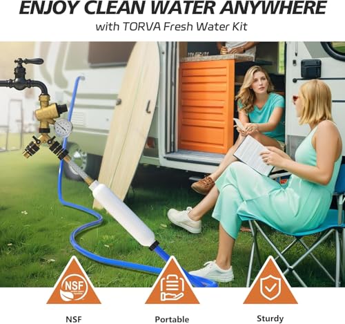 NSF Certified RV Inline Water Filter with Hose Protector