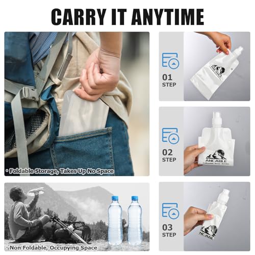 17oz Collapsible Water Bottles (3 Count)