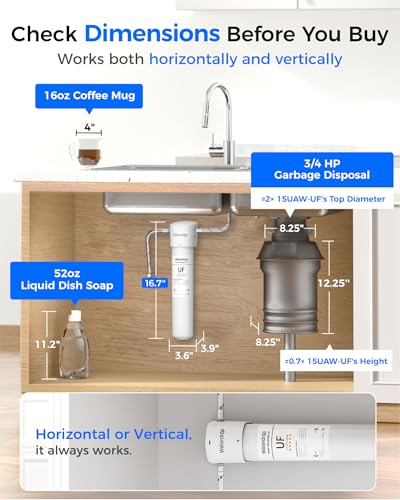15UAW UF 0.01 μm Ultra Filtration Under Sink Water Filter System