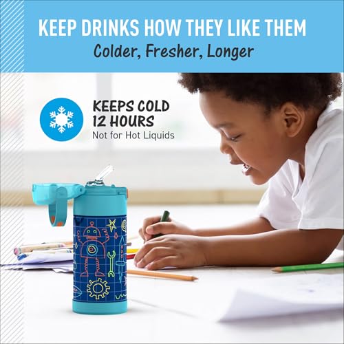 FUNTAINER Water Bottle with Straw