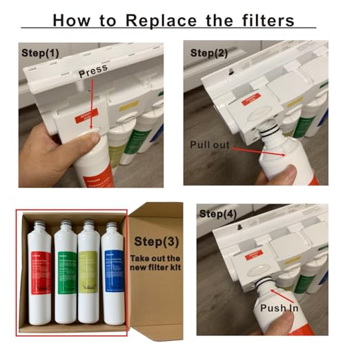 Quick Change Push Button Water Filter Set (4 Count)